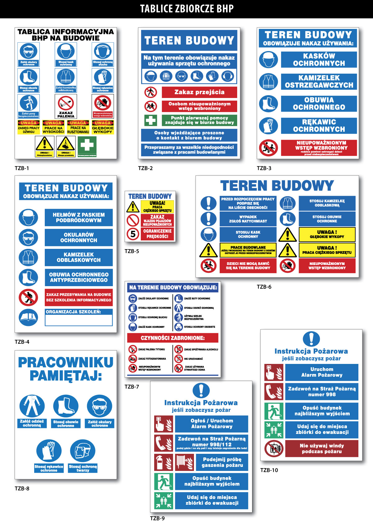 Tablice zbiorcze BHP na budowę » Mój doM Bis