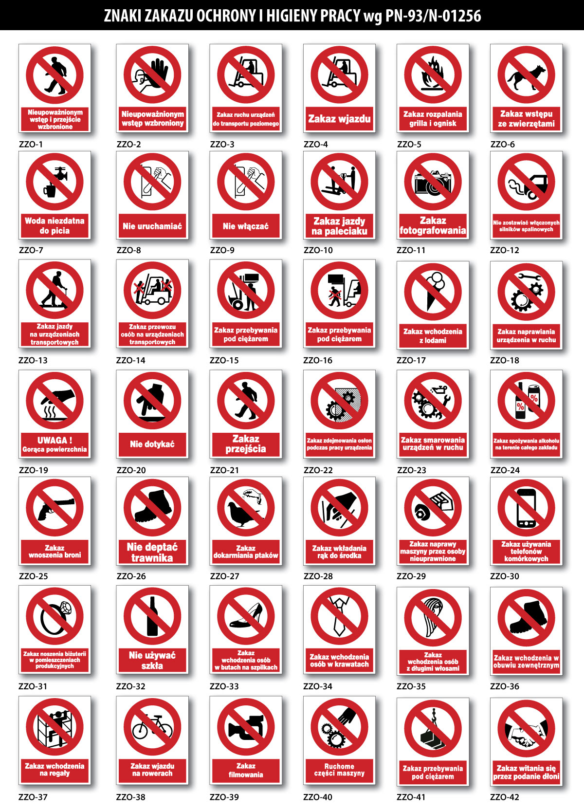 Mój DoM Bis » Znaki BHP - Znaki zakazu ochrony i higieny pracy
